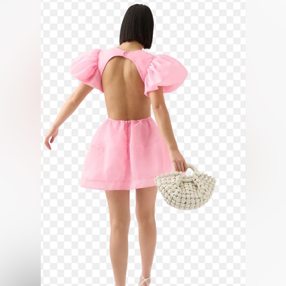 Aje Pink Mini Dress with Puff Sleeves - Picture 3 of 4